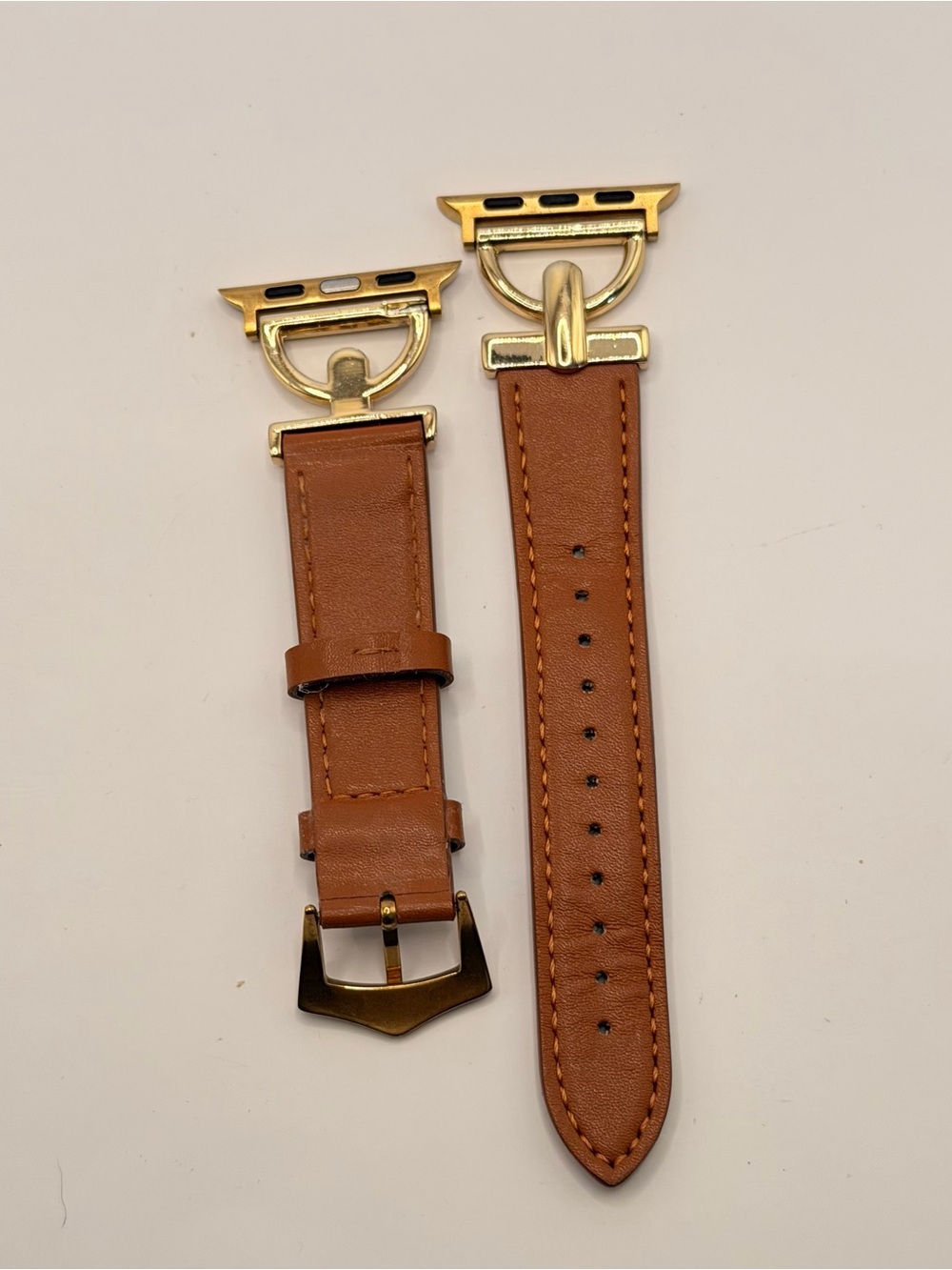 Apple Watch‎ Natural Leather Band, 38/40/41mm, Brown, Leather, Gold Harder